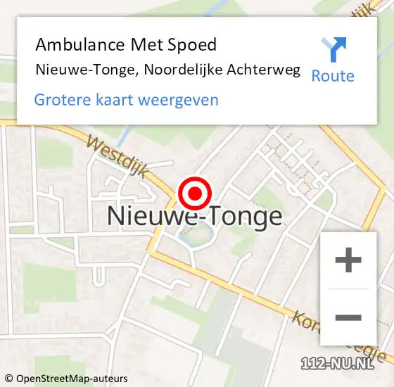 Locatie op kaart van de 112 melding: Ambulance Met Spoed Naar Nieuwe-Tonge, Noordelijke Achterweg op 5 februari 2023 00:17