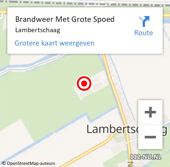 Locatie op kaart van de 112 melding: Brandweer Met Grote Spoed Naar Lambertschaag op 5 februari 2023 03:21