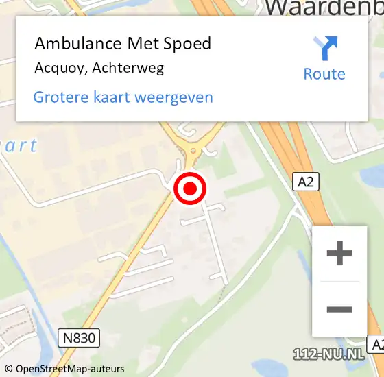 Locatie op kaart van de 112 melding: Ambulance Met Spoed Naar Acquoy, Achterweg op 5 februari 2023 05:07