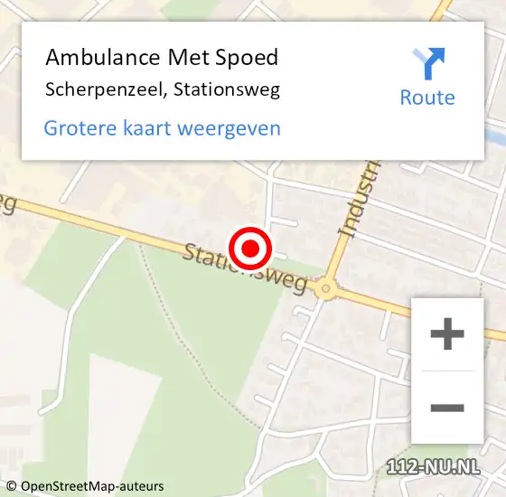 Locatie op kaart van de 112 melding: Ambulance Met Spoed Naar Scherpenzeel, Stationsweg op 5 februari 2023 13:23