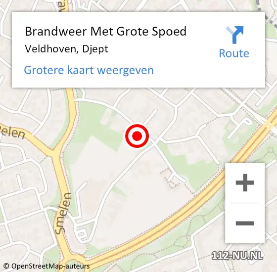 Locatie op kaart van de 112 melding: Brandweer Met Grote Spoed Naar Veldhoven, Djept op 5 februari 2023 17:51