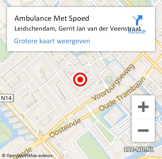 Locatie op kaart van de 112 melding: Ambulance Met Spoed Naar Leidschendam, Gerrit Jan van der Veenstraat op 5 februari 2023 20:25