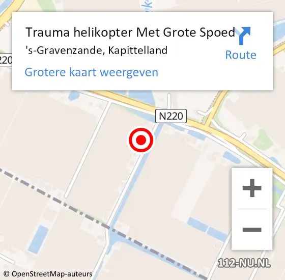 Locatie op kaart van de 112 melding: Trauma helikopter Met Grote Spoed Naar 's-Gravenzande, Kapittelland op 6 februari 2023 07:27