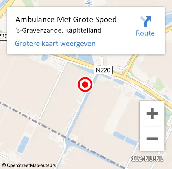 Locatie op kaart van de 112 melding: Ambulance Met Grote Spoed Naar 's-Gravenzande, Kapittelland op 6 februari 2023 07:28