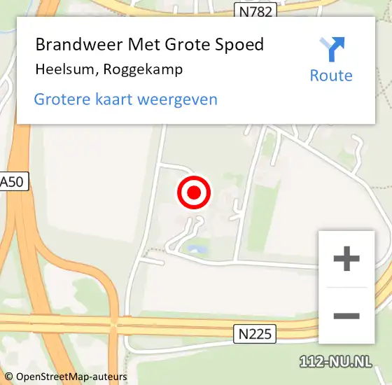 Locatie op kaart van de 112 melding: Brandweer Met Grote Spoed Naar Heelsum, Roggekamp op 6 februari 2023 17:02