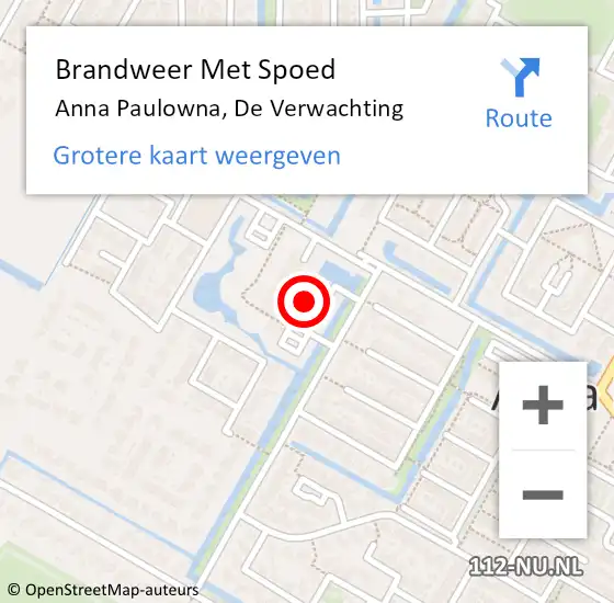 Locatie op kaart van de 112 melding: Brandweer Met Spoed Naar Anna Paulowna, De Verwachting op 6 februari 2023 19:11