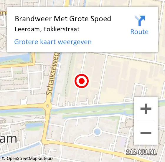 Locatie op kaart van de 112 melding: Brandweer Met Grote Spoed Naar Leerdam, Fokkerstraat op 6 februari 2023 19:52