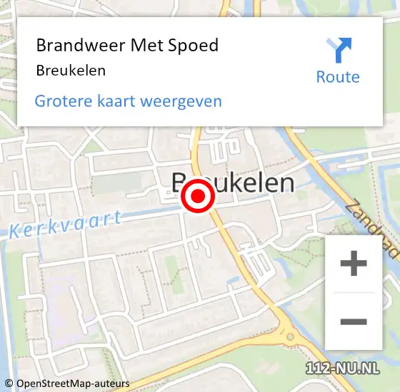 Locatie op kaart van de 112 melding: Brandweer Met Spoed Naar Breukelen op 6 februari 2023 20:23