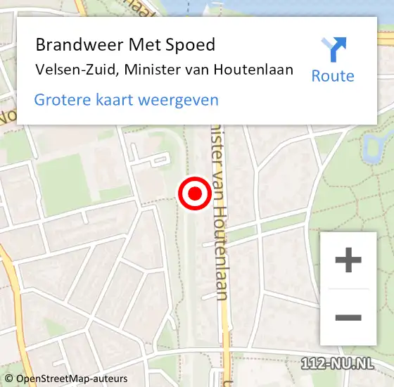 Locatie op kaart van de 112 melding: Brandweer Met Spoed Naar Velsen-Zuid, Minister van Houtenlaan op 7 februari 2023 04:13