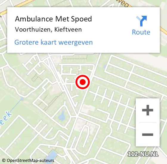 Locatie op kaart van de 112 melding: Ambulance Met Spoed Naar Voorthuizen, Kieftveen op 7 februari 2023 11:42
