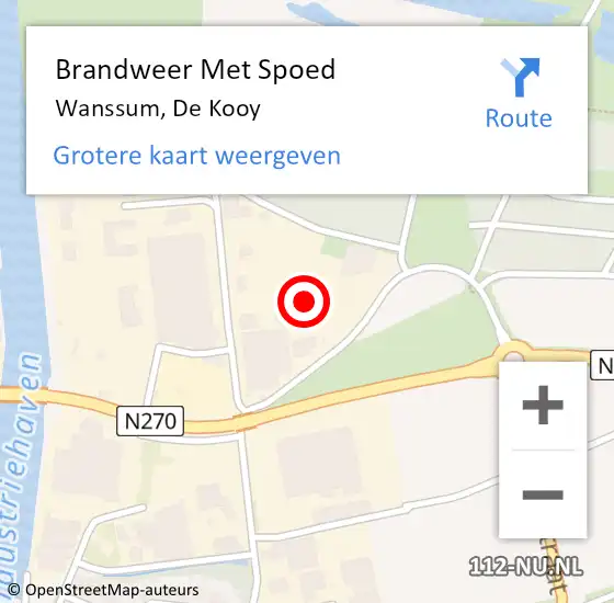 Locatie op kaart van de 112 melding: Brandweer Met Spoed Naar Wanssum, De Kooy op 7 februari 2023 12:04