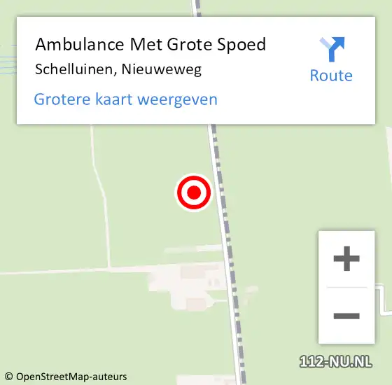 Locatie op kaart van de 112 melding: Ambulance Met Grote Spoed Naar Schelluinen, Nieuweweg op 7 februari 2023 13:37