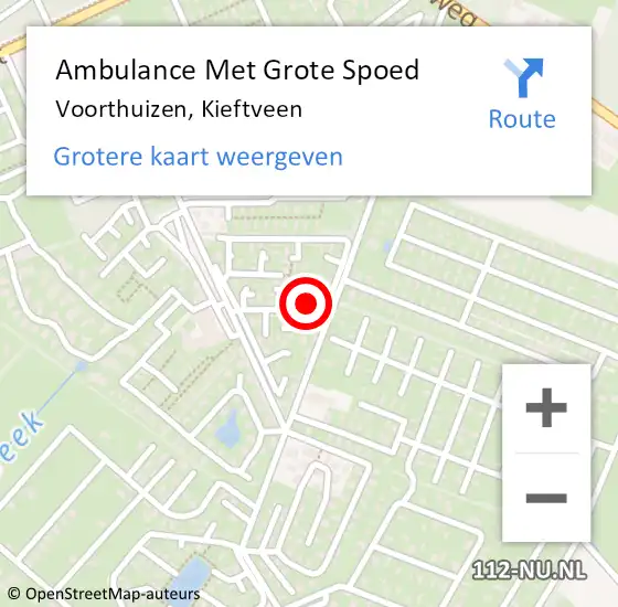 Locatie op kaart van de 112 melding: Ambulance Met Grote Spoed Naar Voorthuizen, Kieftveen op 7 februari 2023 15:13