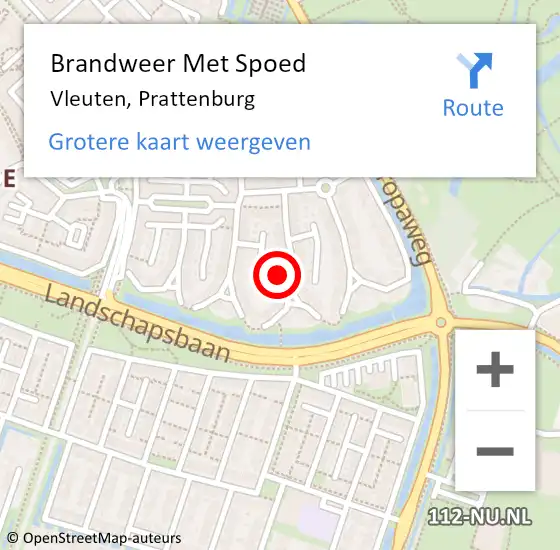 Locatie op kaart van de 112 melding: Brandweer Met Spoed Naar Vleuten, Prattenburg op 7 februari 2023 15:27