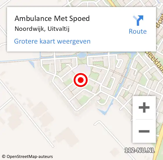 Locatie op kaart van de 112 melding: Ambulance Met Spoed Naar Noordwijk, Uitvaltij op 7 februari 2023 17:02