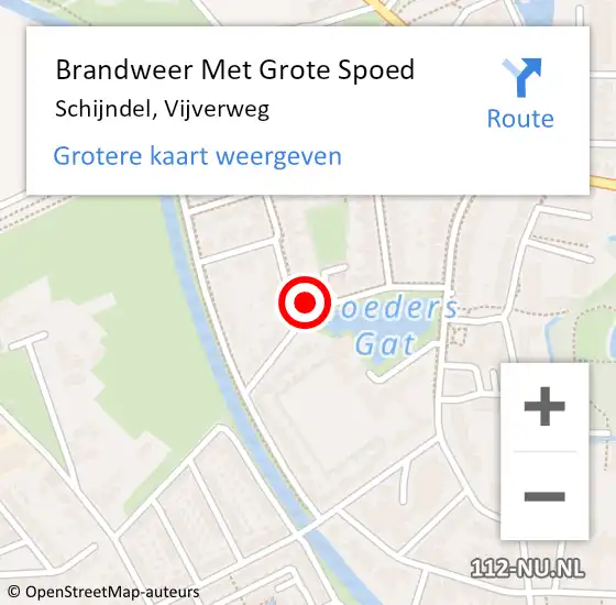 Locatie op kaart van de 112 melding: Brandweer Met Grote Spoed Naar Schijndel, Vijverweg op 7 februari 2023 18:35