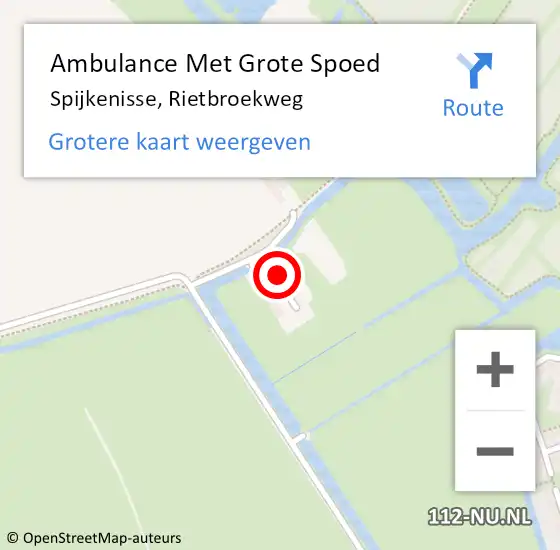 Locatie op kaart van de 112 melding: Ambulance Met Grote Spoed Naar Spijkenisse, Rietbroekweg op 7 februari 2023 18:47