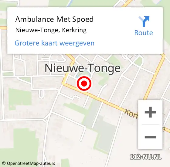 Locatie op kaart van de 112 melding: Ambulance Met Spoed Naar Nieuwe-Tonge, Kerkring op 7 februari 2023 18:59
