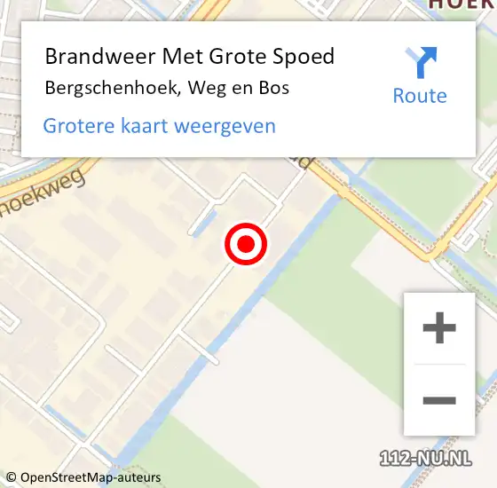 Locatie op kaart van de 112 melding: Brandweer Met Grote Spoed Naar Bergschenhoek, Weg en Bos op 7 februari 2023 22:31