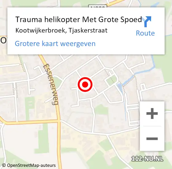 Locatie op kaart van de 112 melding: Trauma helikopter Met Grote Spoed Naar Kootwijkerbroek, Tjaskerstraat op 8 februari 2023 04:36