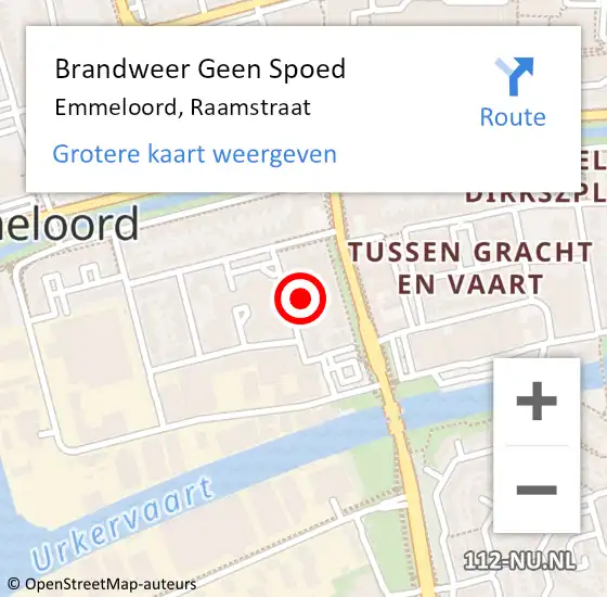 Locatie op kaart van de 112 melding: Brandweer Geen Spoed Naar Emmeloord, Raamstraat op 8 februari 2023 04:37
