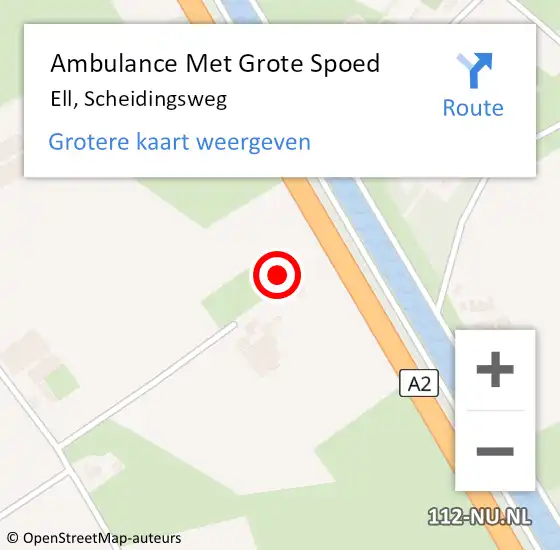 Locatie op kaart van de 112 melding: Ambulance Met Grote Spoed Naar Ell, Scheidingsweg op 8 februari 2023 08:44