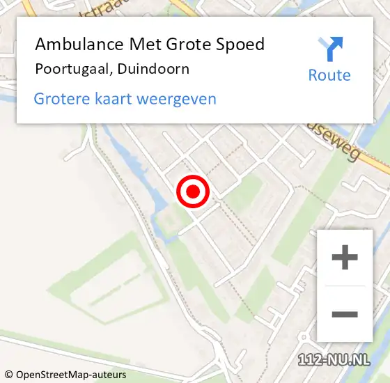 Locatie op kaart van de 112 melding: Ambulance Met Grote Spoed Naar Poortugaal, Duindoorn op 8 februari 2023 09:18