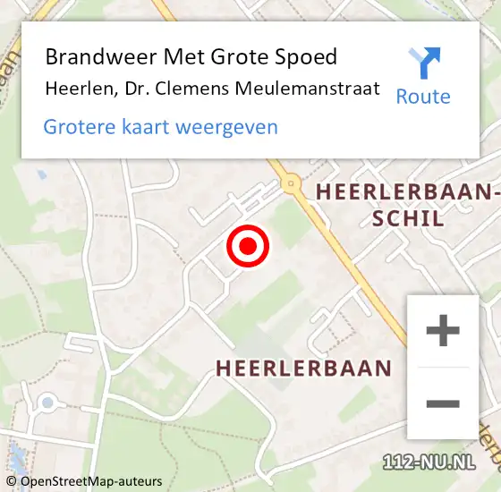 Locatie op kaart van de 112 melding: Brandweer Met Grote Spoed Naar Heerlen, Dr. Clemens Meulemanstraat op 8 februari 2023 10:04