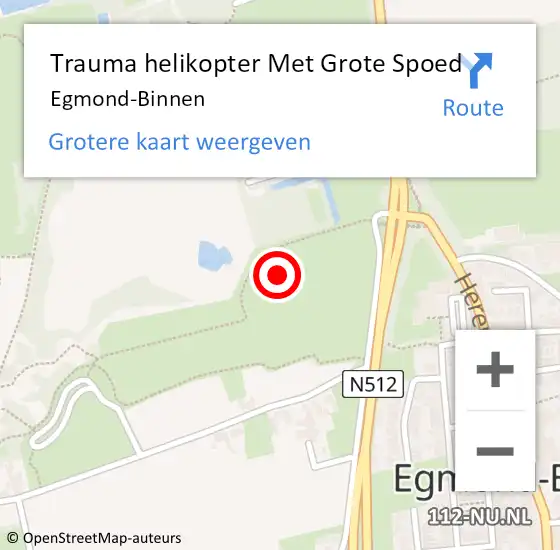 Locatie op kaart van de 112 melding: Trauma helikopter Met Grote Spoed Naar Egmond-Binnen op 8 februari 2023 14:50