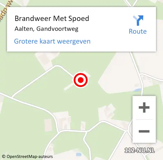 Locatie op kaart van de 112 melding: Brandweer Met Spoed Naar Aalten, Gandvoortweg op 8 februari 2023 17:09