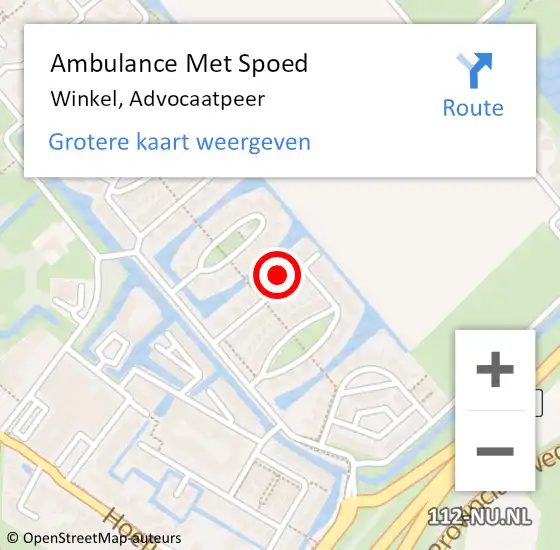 Locatie op kaart van de 112 melding: Ambulance Met Spoed Naar Winkel, Advocaatpeer op 8 februari 2023 23:41