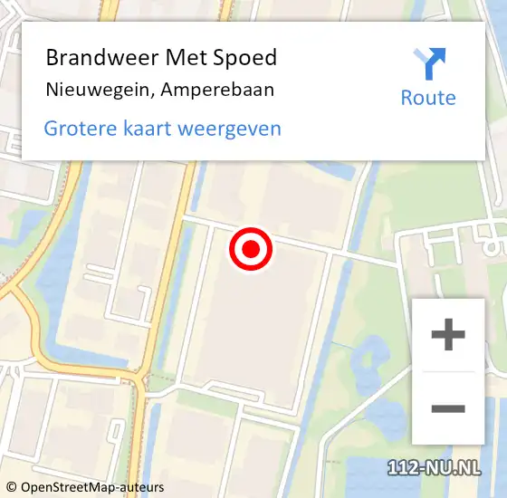 Locatie op kaart van de 112 melding: Brandweer Met Spoed Naar Nieuwegein, Amperebaan op 9 februari 2023 13:08