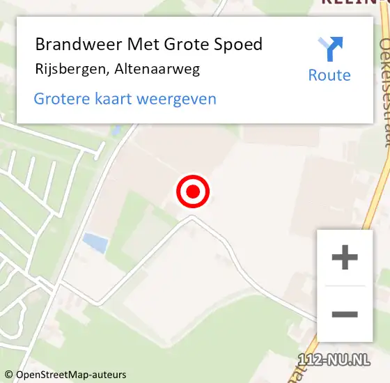 Locatie op kaart van de 112 melding: Brandweer Met Grote Spoed Naar Rijsbergen, Altenaarweg op 9 februari 2023 19:45