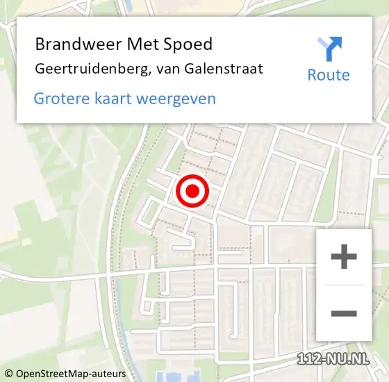 Locatie op kaart van de 112 melding: Brandweer Met Spoed Naar Geertruidenberg, van Galenstraat op 9 februari 2023 21:50