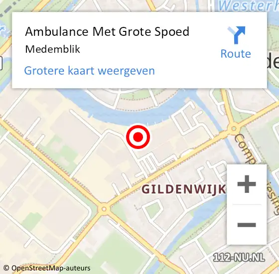 Locatie op kaart van de 112 melding: Ambulance Met Grote Spoed Naar Medemblik op 10 februari 2023 00:32