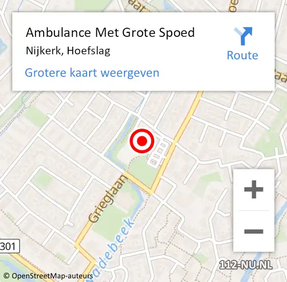 Locatie op kaart van de 112 melding: Ambulance Met Grote Spoed Naar Nijkerk, Hoefslag op 10 februari 2023 02:35