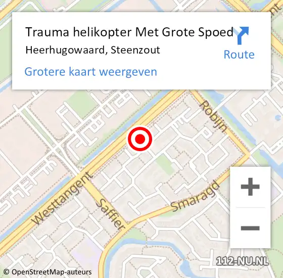 Locatie op kaart van de 112 melding: Trauma helikopter Met Grote Spoed Naar Heerhugowaard, Steenzout op 10 februari 2023 02:47