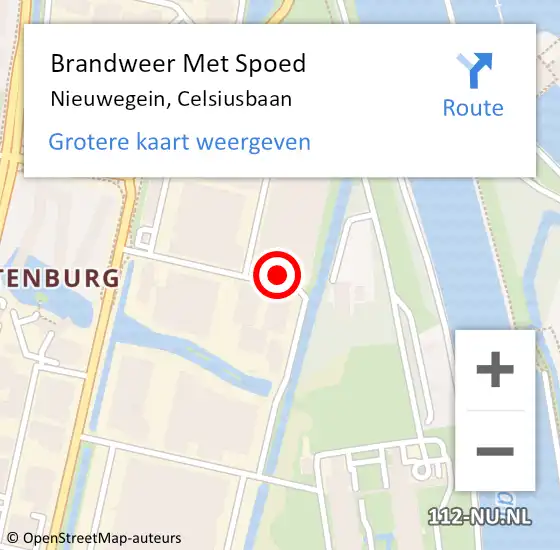 Locatie op kaart van de 112 melding: Brandweer Met Spoed Naar Nieuwegein, Celsiusbaan op 10 februari 2023 09:34