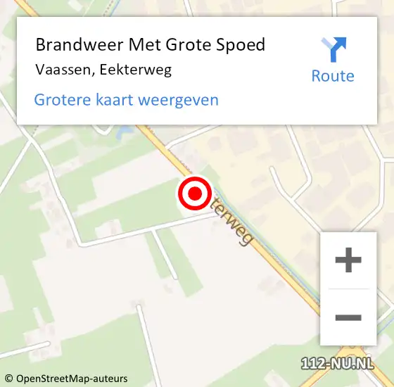 Locatie op kaart van de 112 melding: Brandweer Met Grote Spoed Naar Vaassen, Eekterweg op 10 februari 2023 10:42