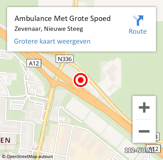 Locatie op kaart van de 112 melding: Ambulance Met Grote Spoed Naar Zevenaar, Nieuwe Steeg op 10 februari 2023 11:58