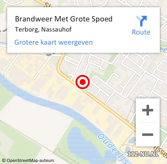 Locatie op kaart van de 112 melding: Brandweer Met Grote Spoed Naar Terborg, Nassauhof op 10 februari 2023 16:17