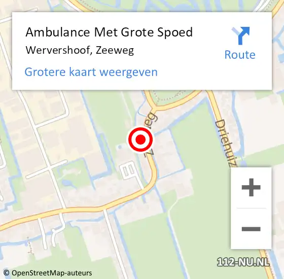 Locatie op kaart van de 112 melding: Ambulance Met Grote Spoed Naar Wervershoof, Zeeweg op 11 februari 2023 01:27