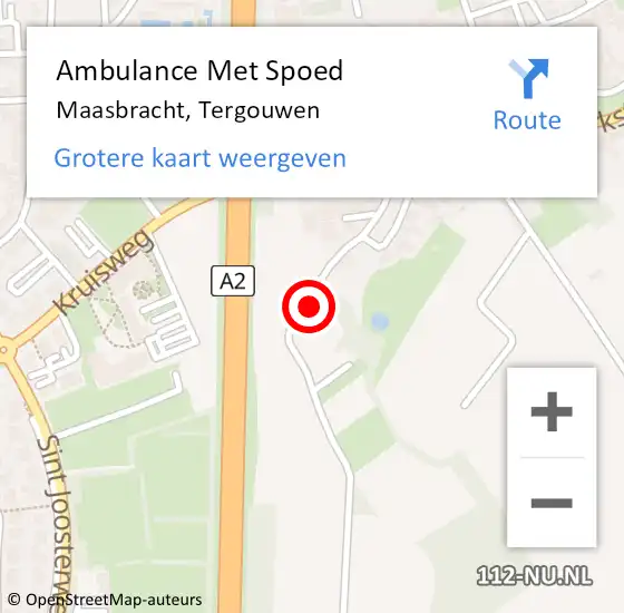Locatie op kaart van de 112 melding: Ambulance Met Spoed Naar Maasbracht, Tergouwen op 11 februari 2023 04:06