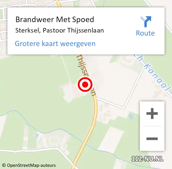 Locatie op kaart van de 112 melding: Brandweer Met Spoed Naar Sterksel, Pastoor Thijssenlaan op 11 februari 2023 08:46