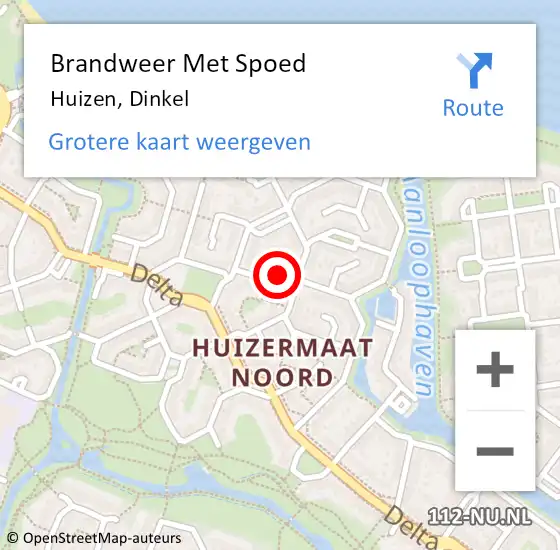 Locatie op kaart van de 112 melding: Brandweer Met Spoed Naar Huizen, Dinkel op 11 februari 2023 19:45