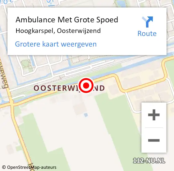 Locatie op kaart van de 112 melding: Ambulance Met Grote Spoed Naar Hoogkarspel, Oosterwijzend op 11 februari 2023 20:31