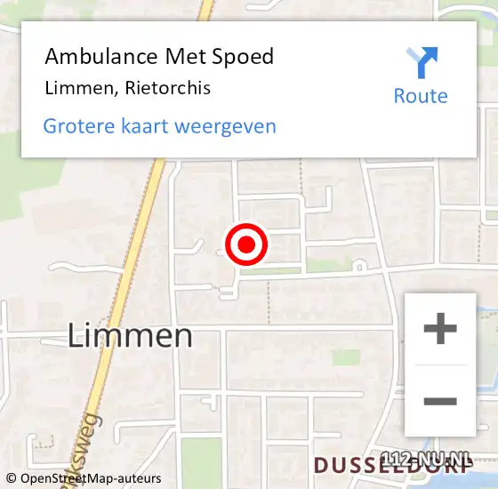 Locatie op kaart van de 112 melding: Ambulance Met Spoed Naar Limmen, Rietorchis op 12 februari 2023 00:27