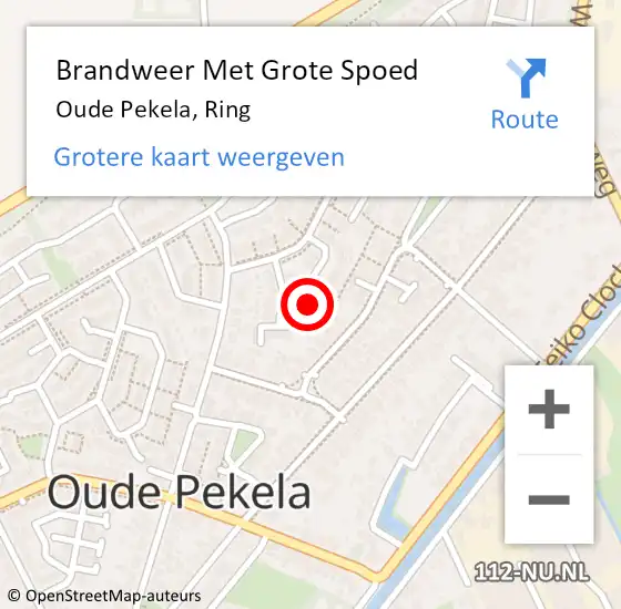 Locatie op kaart van de 112 melding: Brandweer Met Grote Spoed Naar Oude Pekela, Ring op 12 februari 2023 01:11