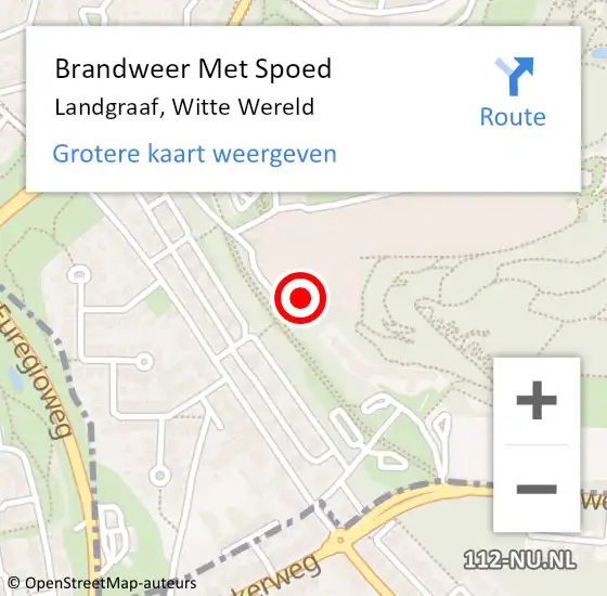 Locatie op kaart van de 112 melding: Brandweer Met Spoed Naar Landgraaf, Witte Wereld op 12 februari 2023 11:20