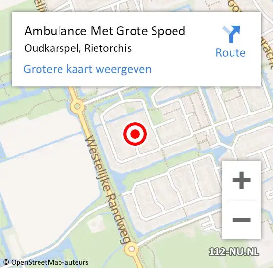 Locatie op kaart van de 112 melding: Ambulance Met Grote Spoed Naar Oudkarspel, Rietorchis op 12 februari 2023 12:48